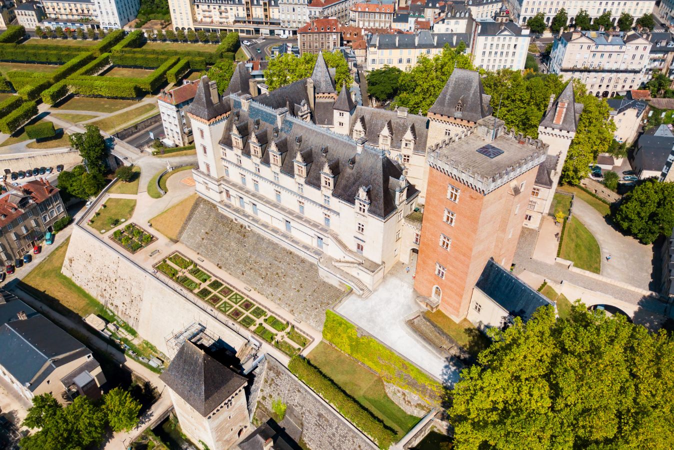 Château de Pau - vue aérienne