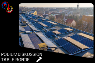 Table ronde - photo de panneaux solaires